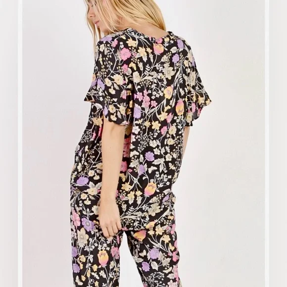 Spell Sayulita Short Sleeve Blouse, Nighshade, XS, GUC! - Picture 2 of 14